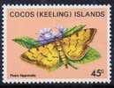 Cocos (Keeling) Islands 1982 Butterflies & Moths 45c MNH  SG 93 - Isole Cocos (Keeling)
