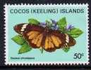 Cocos (Keeling) Islands 1982 Butterflies & Moths 50c MNH  SG 94 - Islas Cocos (Keeling)