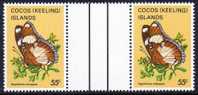 Cocos (Keeling) Islands 1982 Butterflies & Moths 55c Gutter Pair MNH  SG 95 - Kokosinseln (Keeling Islands)