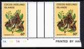 Cocos (Keeling) Islands 1982 Butterflies & Moths 60c Gutter Pair MNH  SG 96 - Isole Cocos (Keeling)