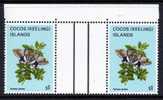 Cocos (Keeling) Islands 1982 Butterflies & Moths $1 Gutter Pair MNH  SG 97 - Kokosinseln (Keeling Islands)