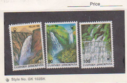 Greece Scott # 1628 - 1630 MNH FVF Set 3 Mountain Waterfalls Catalogue $19.00 - Ongebruikt