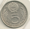 Hungary Ungheria 5  Forint  KM#635  1984 - Ungheria