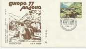 EUROPA  ANDORRA-1977-EUROPA/EUROP     E  SPANISH OFFICE  FDC WITH 1 STAMP OF 3 PESETAS  POSTMARK  2 MAY  1977 - 1977