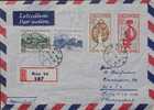 Cover / Brief / Lettre 1964 R Brno --> Austria, Rusian Friendschift Mi 1438/9, Touristic Stations Mi 1457/8 - Storia Postale
