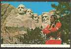 Mount Rushmore And Sioux Warrior Black Elk Black Hills 1973 - Mount Rushmore