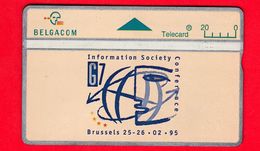 BELGIO - Scheda Telefonica - 1995 - Vertice G7 - L&G Pubblicitarie E Speciali Belgacom - 20 - Sans Puce