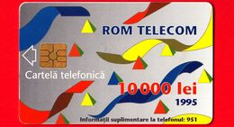 ROMANIA - Scheda Telefonica - CHIP - Romtelecom - 1995 - Disegno Astratto - 10000 - Romania