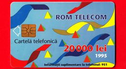 ROMANIA - Scheda Telefonica - CHIP - Romtelecom - 1995 - Disegno Astratto - 20000 - Roumanie