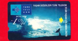 TURCHIA - Scheda Telefonica - Turk Telekom - 1996 - 1 ° Anniversario Di Turk Telekom - 60 - Turchia