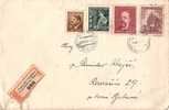 Böhmen Und Mähren R-Brief Mif Minr.30,90,137,139 Neustadz (Mähren) 13.12.44 - Storia Postale