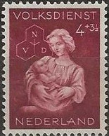 NETHERLANDS 1944 Child Welfare And Winter Help Funds - 4c.+3 1/2 C Mother And Child MH - Ungebraucht