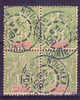 Nouvelle Calédonie N°59 Vert Jaune Bloc De Quatre Ob TB - Used Stamps