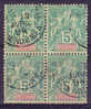 Nouvelle Calédonie N°44 Vert  Bloc De Quatre Ob TB - Used Stamps