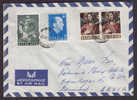 Greece Airmail Luftpost Par Avion 1965 RODOS Mult Franked Cover To Copenhagen Denmark - Covers & Documents