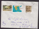 Greece Airmail Luftpost Par Avion 1984 ATHINE Mult Franked Cover To Helsingør Elsinore Denmark Map Railway Train - Lettres & Documents