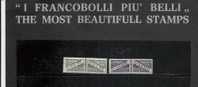 SAN MARINO 1953 PACCHI POSTALI RUOTA PARCEL POST WHEEL WATERMARK SERIE COMPLETA COMPLETE SET MNH - Parcel Post Stamps