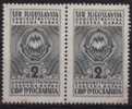 Yugosavia 2 Din. - Administrative Stamp - Revenue Stamp PAIR - Dienstzegels