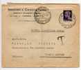 CATANIA - TERMINI IMERESE  -  Cover / Lettera  Pubblicitaria  10.11.1944 - Imperiale  Lire 1 - Marcophilie