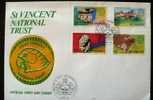 SAINT VINCENT, FDC National Trust: Prehistoire, Histoire Locale (16 Decembre 1976) - St.Vincent (1979-...)