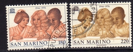 REPUBBLICA DI SAN MARINO 1976 UNESCO SERIE COMPLETA COMPLETE SET USATA USED OBLITERE' - Usati