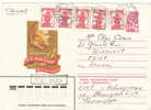 URSS Lettre Entier Postal + 5 Timbres - Brieven En Documenten