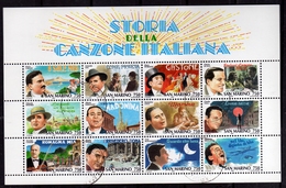 REPUBBLICA DI SAN MARINO 1996 CANZONE ITALIANA ITALIAN SONG BLOCCO FOGLIETTO SERIE BLOCK SHEET BLOC USATO USED OBLITERE' - Gebraucht