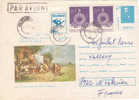 ROUMANIE  Lettre Entier Postal + 3 Timbres - Storia Postale