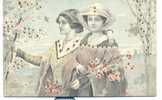 Fantasie  Serie A&M.B. Nr.292 Met Relief  2x Dame /2x Femme 1904 Art Nouveau - Donne