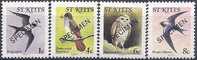 1981 Saint-Christophe SAINT KITTS 472-75** Oiseaux Surchargé Specimen - St.Kitts Und Nevis ( 1983-...)