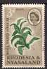 Rhodesia Nyasaland 1963  3d Tobacco Used Stamp SG 43  ( C65 ) - Rhodesië & Nyasaland (1954-1963)