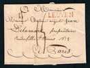 Belgique Precurseur 1817 Lettre Avec Marque + 15 Pour Paris - 1815-1830 (Dutch Period)