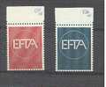 NOORWEGEN  EFTA  1967 ** MET BLADBOORD - Unused Stamps