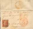 Año 1852 Edifil 12 6c Sello Isabel II Envuelta Con Matasellos Parrilla Y Baeza De Barcelona - Usados