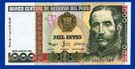 BILLET MONNAIE NEUF PEROU 28 JUIN 1988 AMERIQUE DU SUD MIL INTIS 3 SIGNATURES N°B 0653192 P - M. ANDRES AVELINO CACERES - Peru