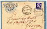 1945 LETTERA CON ANNULLO  GENOVA  +   CON IL N°  252A - Marcophilie