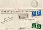 1943 LETTERA  RACCOMANDATA CON ANNULLO  PADOVA   8  + - Poststempel