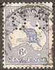 AUSTRALIA - 1913 6d Kangaroo, Die II, Perfed Small "OS". Scott 8. Used - Gebraucht