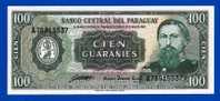 BILLET MONNAIE NEUF PARAGUAY 25 MARS 1952 AMERIQUE DU SUD 100 GUARANIES 2 SIGNATURES N° A 78915537 GENERAL JOSE E. DIAZ - Paraguay