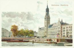 AK Hamburg Rathaus Künstlerlitho ~1900 #55 - Mitte