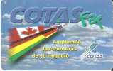 TARJETA DE BOLIVIA DE COTAS FAX BANDERAS CANADA-USA-ALEMANIA,ETC - Bolivië