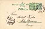 2563. Entero Postal KUNZELSAU (Wurttemberg) 1891. Privat Card - Postwaardestukken