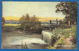 Malerei; Landschaft; Weir Near St Ives On The Ouse; England - Sonstige & Ohne Zuordnung