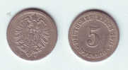Germany 5 Pfennig 1875 C - 5 Pfennig