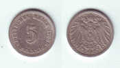 Germany 5 Pfennig 1900 A - 5 Pfennig
