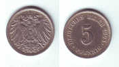 Germany 5 Pfennig 1908 E - 5 Pfennig