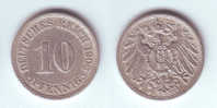 Germany 10 Pfennig 1908 F - 10 Pfennig