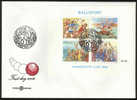 NORWAY FDC 1988 «Sports, Ballgames, Souv.block». Perfect, Cacheted Unadressed Cover - FDC