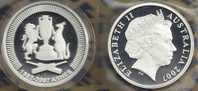 AUSTRALIA $5 CRICKET ASHES 100 YEARS SPORT FRONT QEII HEAD BACK 2007 PROOF1Oz .999 SILVER READ DESCRIPTION CAREFULLY !!! - Other & Unclassified