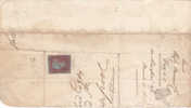 GRANDE BRETAGNE - 1853 - YVERT N° 3 (LETTRES J E) SUR FRAGMENT DE LETTRE POUR LIVERPOOL - Storia Postale